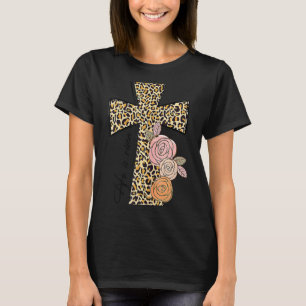 Camiseta Ele É Risen Leopard Rainbow Christian Jesus Feliz