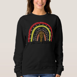 Camiseta Ele É Risen Leopard Rainbow Cross Jesus Feliz Lest