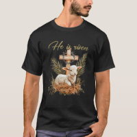 Ele É Risen Ovelino Cruzando Jesus Gosto Cristão