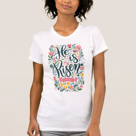 Camiseta "Ele é risen" Páscoa cristã moderna