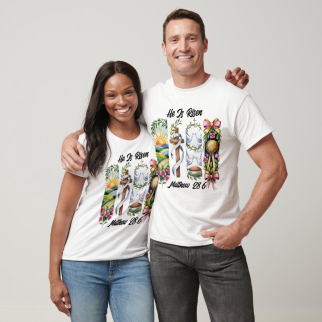 Camiseta Ele É Risen Páscoa Doves (Unissex)