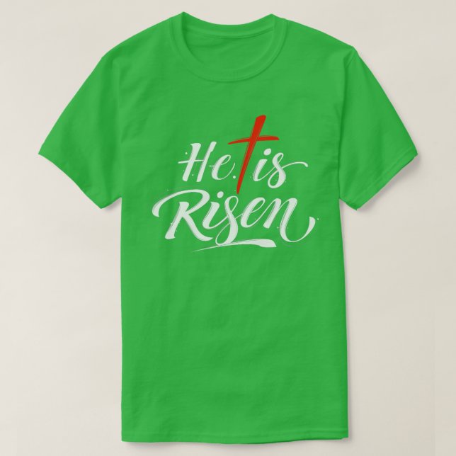Camiseta Ele É Risen Páscoa Jesus (Frente do Design)