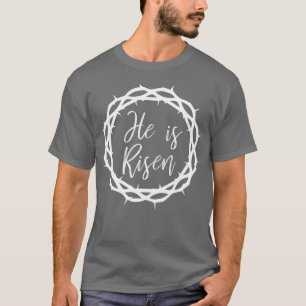 Camiseta Ele é Risen Resurretion Christian Páscoa