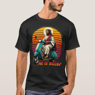 Camiseta Ele É Rizzen Jesus É Rizzen Jesus Tem Fundido Rizz
