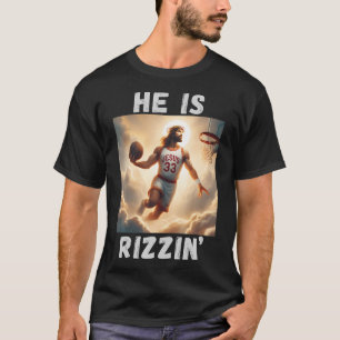 Camiseta Ele É Rizzin Engraçado Jesus Jogando Basquete Jesu
