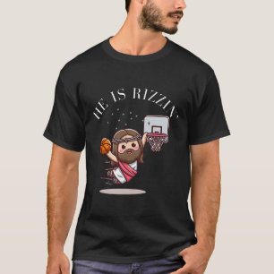 Camiseta Ele É Rizzin Engraçado Jesus Jogando Sketll1