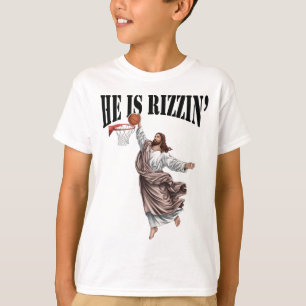 Camiseta Ele É Rizzin Jesus Esqueleto Páscoa Cristã Jesus F