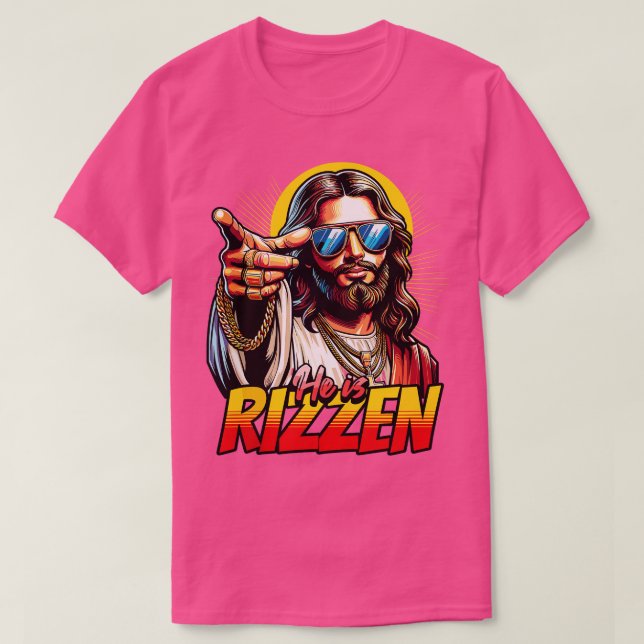 Camiseta Ele é Rizzin Jesus Legal Páscoa (Frente do Design)