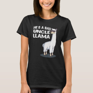 Camiseta Ele é uma família má do tio Llama Aniversário Alpa