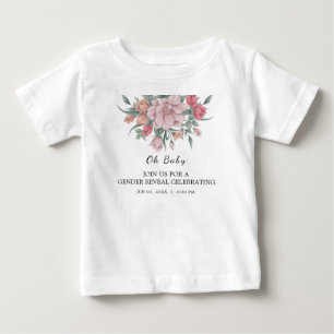 Camiseta Ele & Ela Bebê Moderno em Revelação de Gênero em F