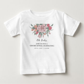 Camiseta Ele & Ela Bebê Moderno em Revelação de Gênero em F