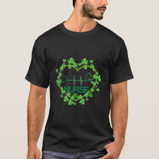 Camiseta Ele Enfermeira Shamrock Nurse Nurse Para