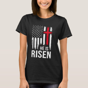 Camiseta Ele ergueu a bandeira da vintagem americana para o