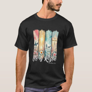 Camiseta Ele Está Risado Pincel Trave Jesus Feliz Eas Crist