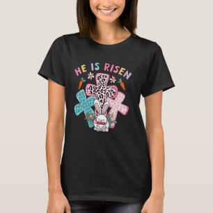 Camiseta Ele Está Riscado Cruzando Jesus Dia da Páscoa Reli