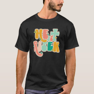 Camiseta Ele Está Riscado Jesus Cruzando Engraçado Dia da