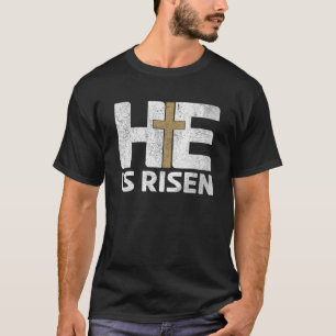 Camiseta Ele Está Riscado, Jesus, Dia da Páscoa Cristã