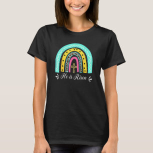 Camiseta Ele Está Riscado Páscoa Cristã Feliz Dia De Comer 