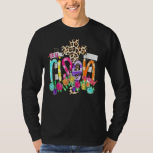Camiseta Ele Está Riscado Páscoa Cristã Feliz Dia De Comer