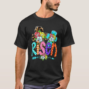 Camiseta Ele Está Riscado Páscoa Cristã Feliz Dia do Com