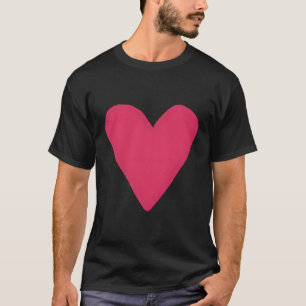Camiseta Ele Forma Símbolo Amor bondade Cerise Paz