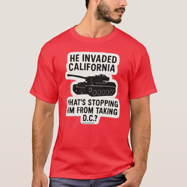 Camiseta Ele invadiu a Califórnia (Frente)