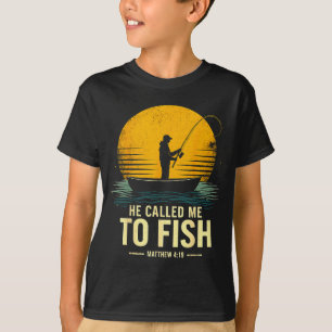 Camiseta Ele Me Chamou Para Pescar, Mateus 4_19, Pesca Base