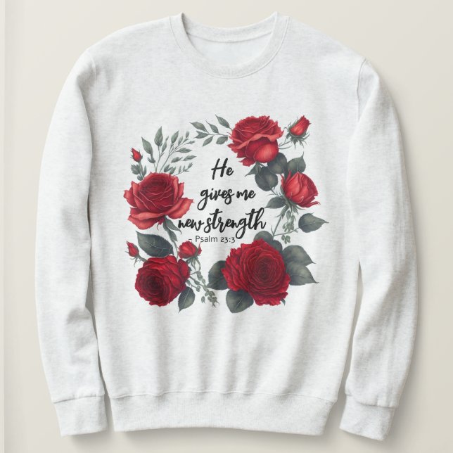 Camiseta Ele Me Dá Uma Nova Força (Frente do Design)