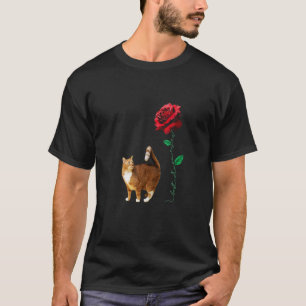 Camiseta Ele Melhor Mãe Para Sempre Rosa Vermelha Gato Curi