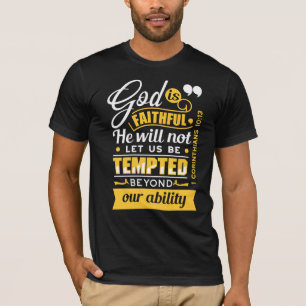 Camiseta Ele Não Deixará Que Você Seja Tentado – Versículo