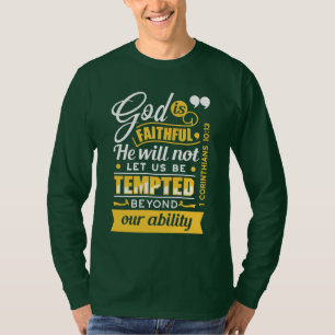 Camiseta Ele Não Deixará Que Você Seja Tentado – Versículo 