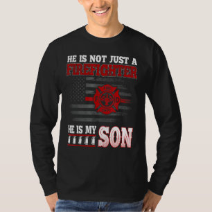 Camiseta Ele Não É Apenas Um Bombeiro É Do Meu Filho Pai