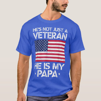 Camiseta Ele não é apenas uma bandeira americana veterana. 