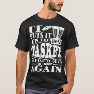 Camiseta Ele O Coloca No Disco De Cesta Do Golf Player Ir