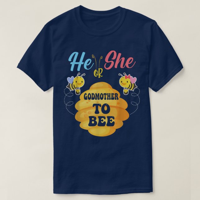Camiseta Ele Ou Ela É A Madrinha Para Ser O Que Será O Gêne (Frente do Design)