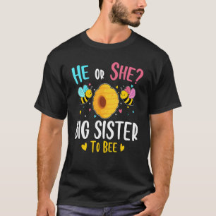 Camiseta Ele Ou Ela Grande Irmã Para Ser Sexo Revela Bebê S