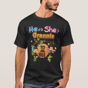 Camiseta Ele Ou Ela Grannie Para Ser Sexo Reveal Baby Mt