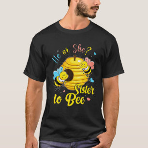 Camiseta Ele Ou Ela Irmã Para Ser Sexo Anunciando Bebê S