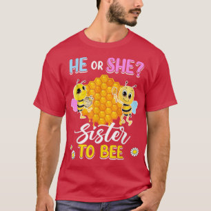 Camiseta Ele Ou Ela Irmã Para Ser Sexo Revela Chá de fralda