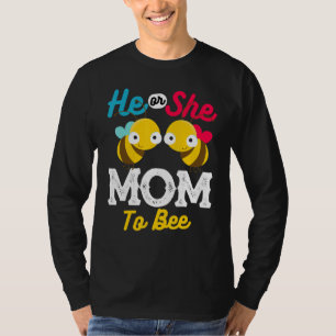 Camiseta Ele Ou Ela Mãe Para Ser Designs De Bebê Para Gravi