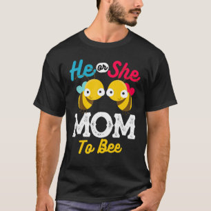 Camiseta Ele Ou Ela Mãe Para Ser Designs De Bebê Para Gravi