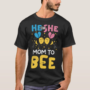 Camiseta Ele Ou Ela Mãe Para Ser Sexo Revele Pino Chá de fr