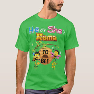 Camiseta Ele Ou Ela Mamãe Para Ser Sexo Revele Mãe