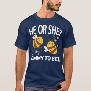 Camiseta Ele ou Ela Mamãe Para Ser Um Sexo Bonito Esperando