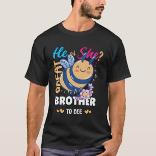 Camiseta Ele Ou Ela Revelam Chá de fraldas Irmão Excelente