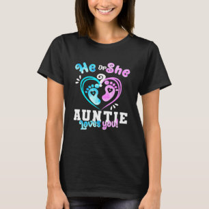 Camiseta Ele Ou Ela, Tia, Te Ama, Seu Sexo De Bebê.