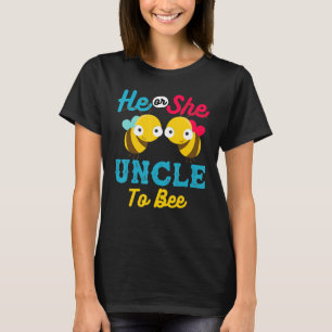 Camiseta Ele Ou Ela Tio Para Ser Designs De Bebê Para Gravi