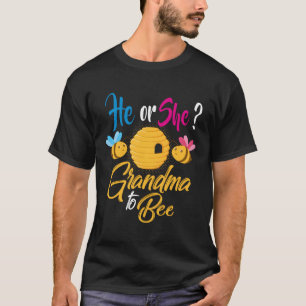 Camiseta Ele Ou Ela Vovó Para Abelar - Sexo Reveal Party Ba