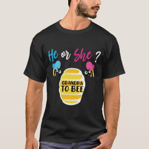 Camiseta Ele ou ela, vovô, para ser, o gênero engraçado 