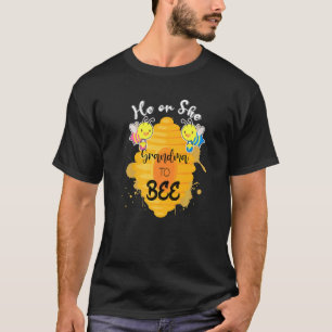 Camiseta Ele Ou Ela Vovó Para Ser Querida Beehive Honeycomb